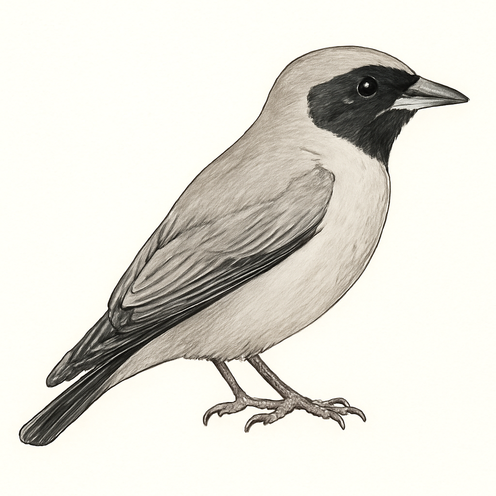 Masked Woodswallow illustration