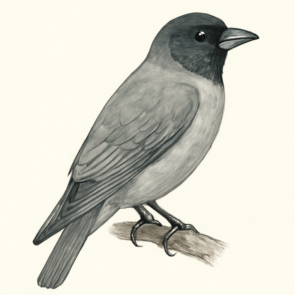 Black-faced Woodswallow illustration