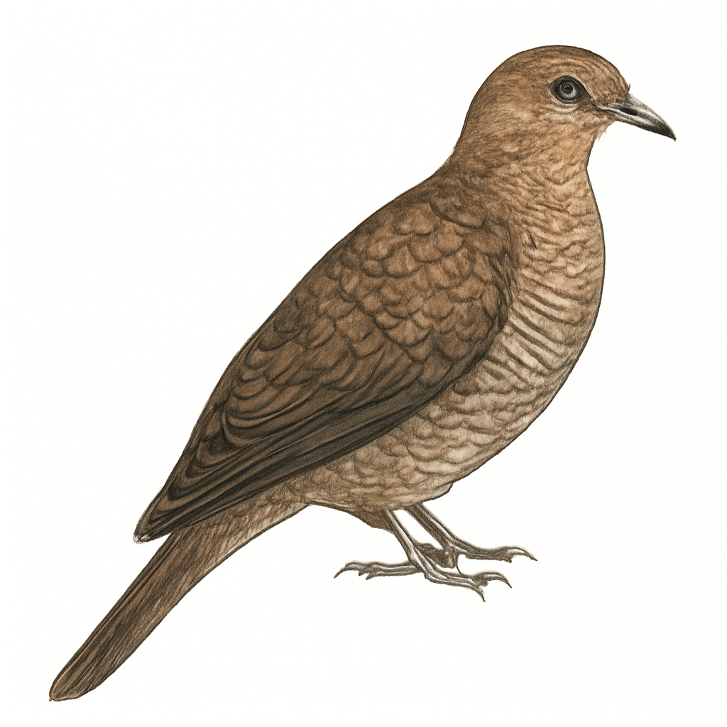 Illustration von Bindenschwanztaube