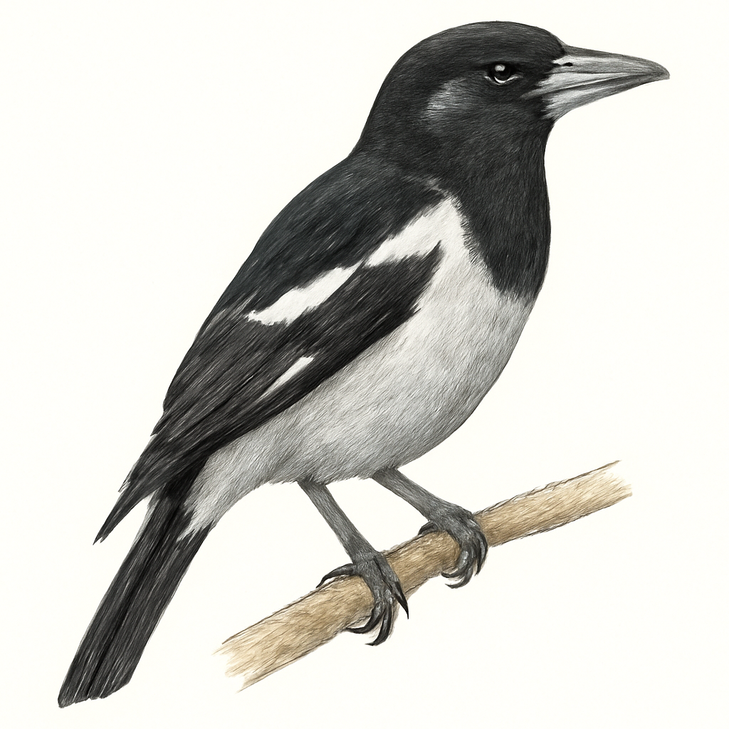 Black Butcherbird illustration