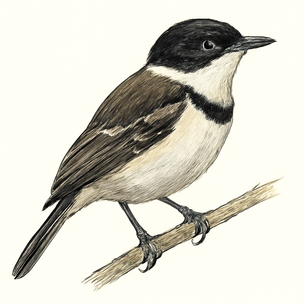 Illustrazione di Western Black-headed Batis