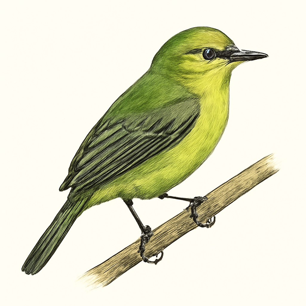 Illustration de Iora émeraude