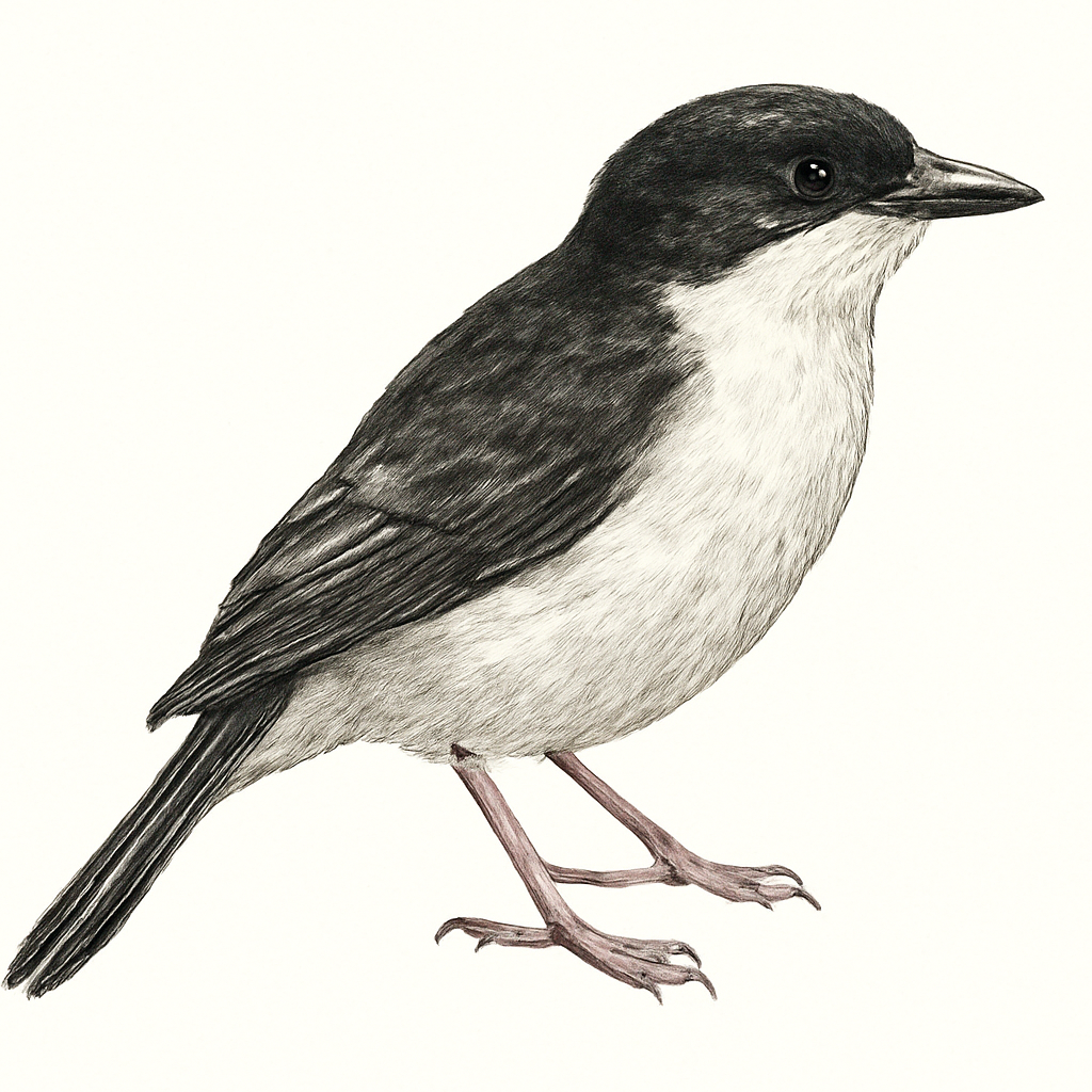 Illustration von Blassfuß-Schneeballwürger