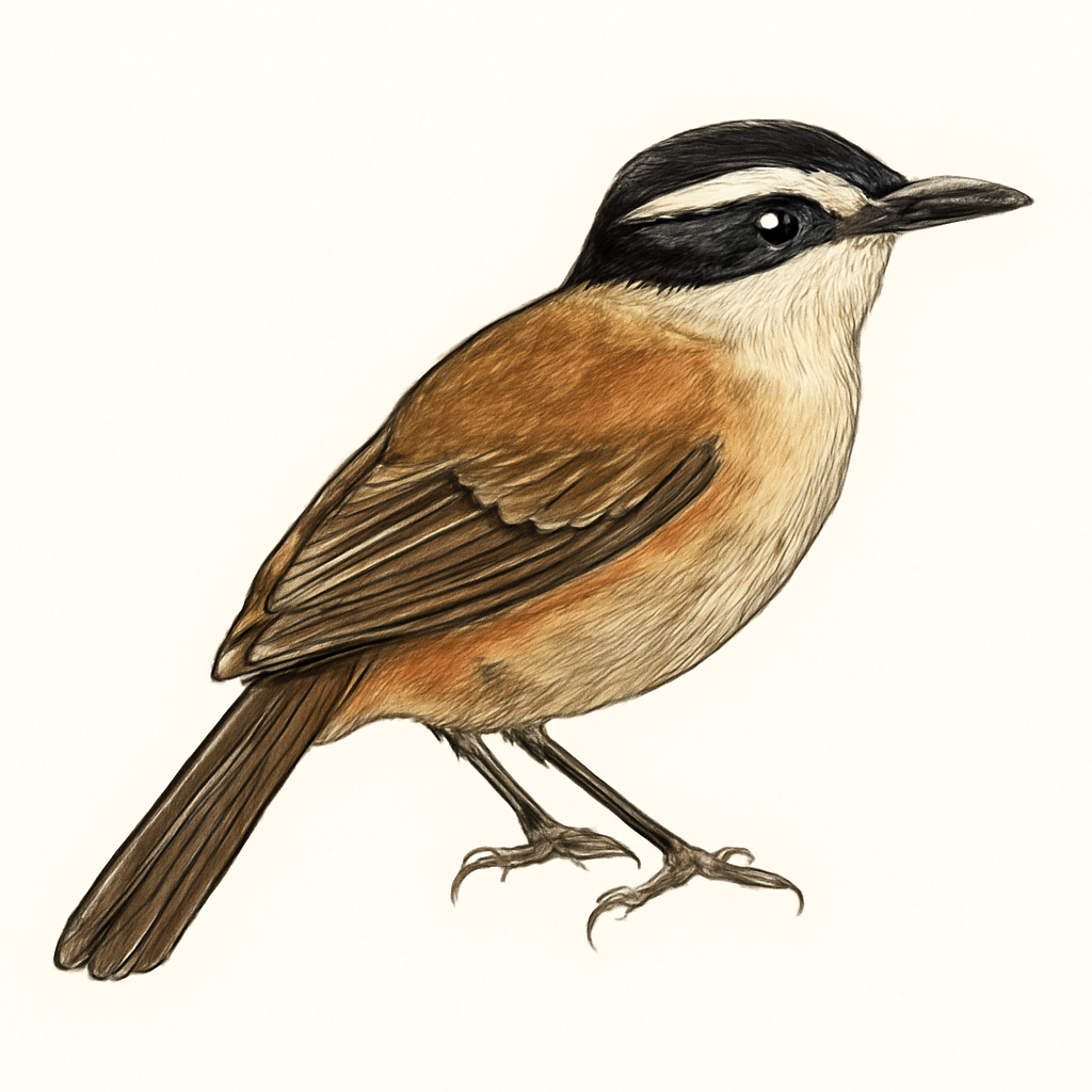 Illustrazione di Black-crowned Tchagra
