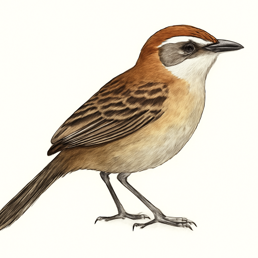 Illustrazione di Brown-crowned Tchagra