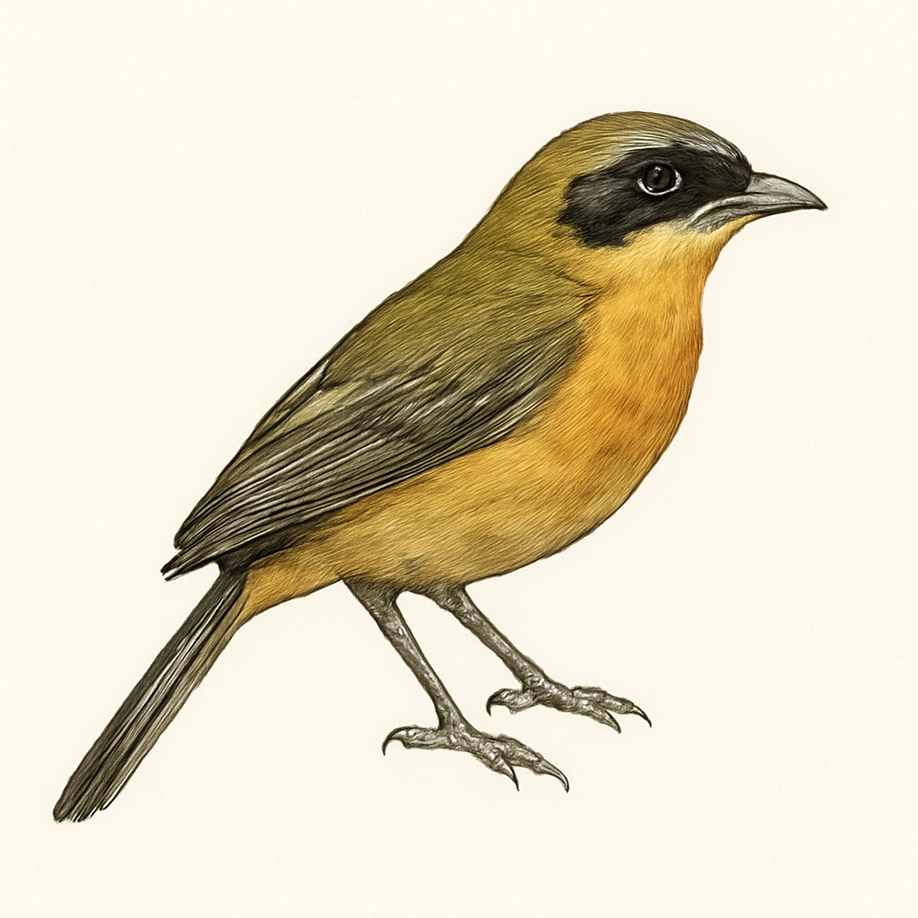 Illustrazione di Black-fronted Bushshrike