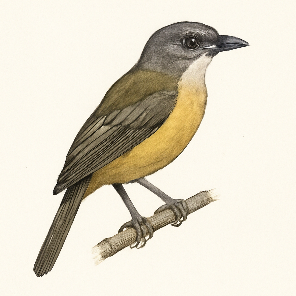 Illustrazione di Gray-headed Bushshrike