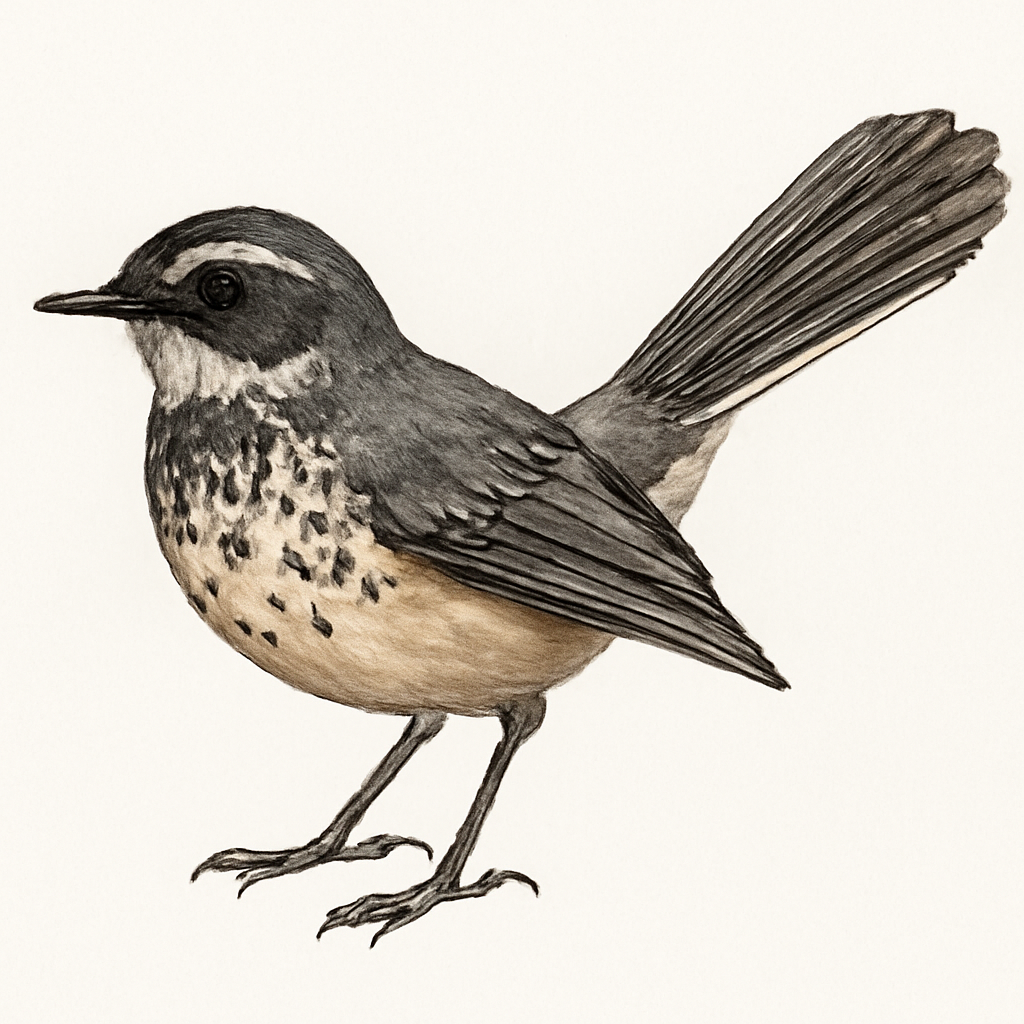 Illustrazione di Spotted Fantail