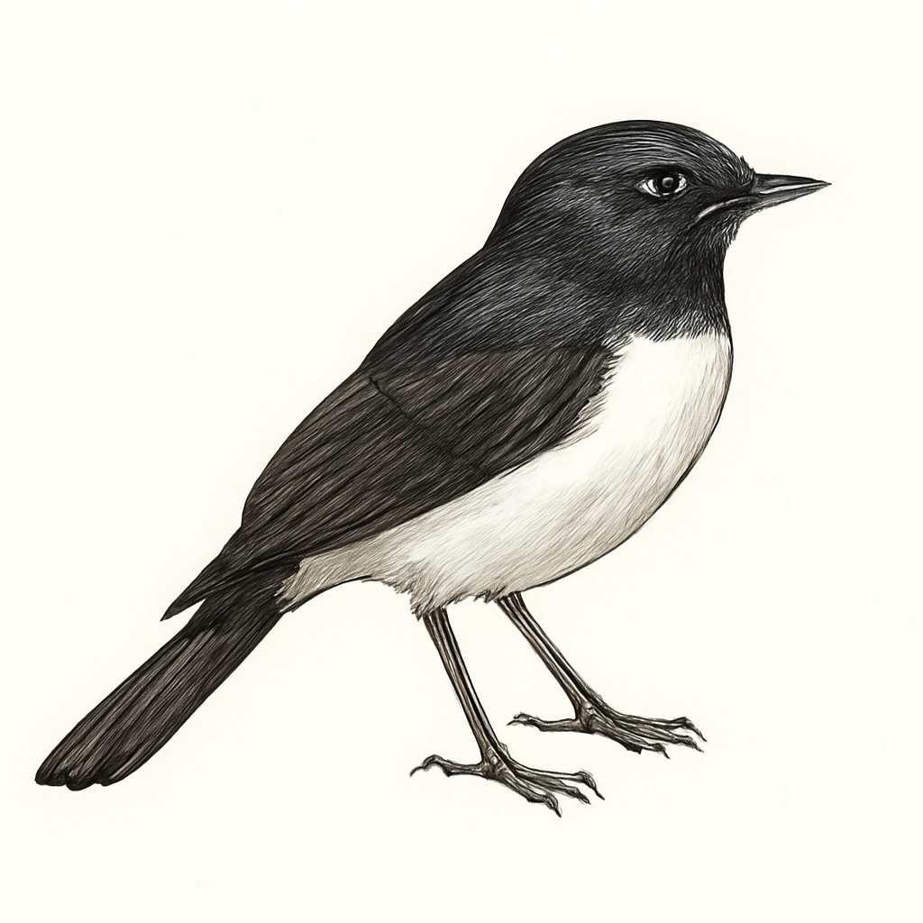 Illustration de Rhipidure hochequeue