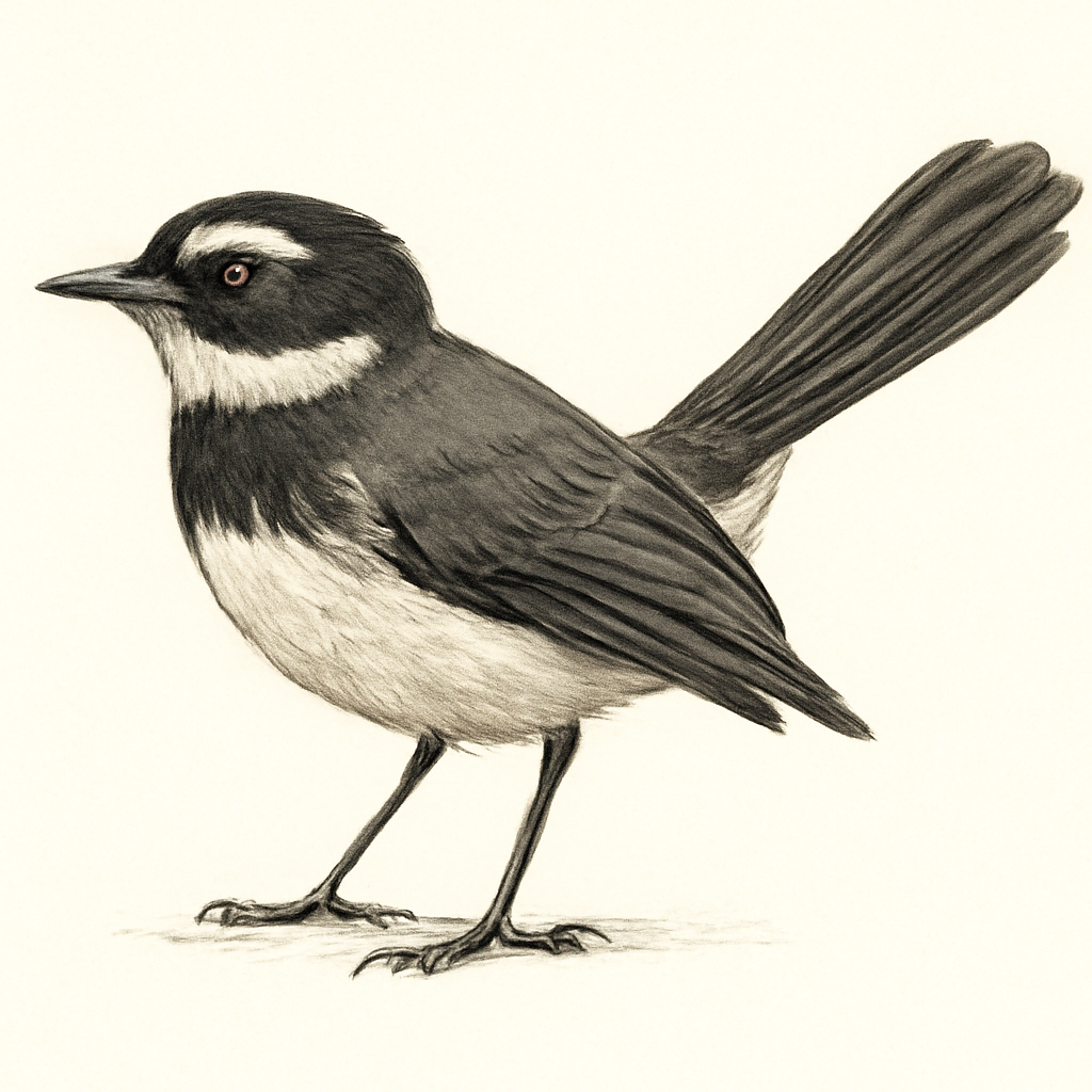 Bismarck Fantail illustration