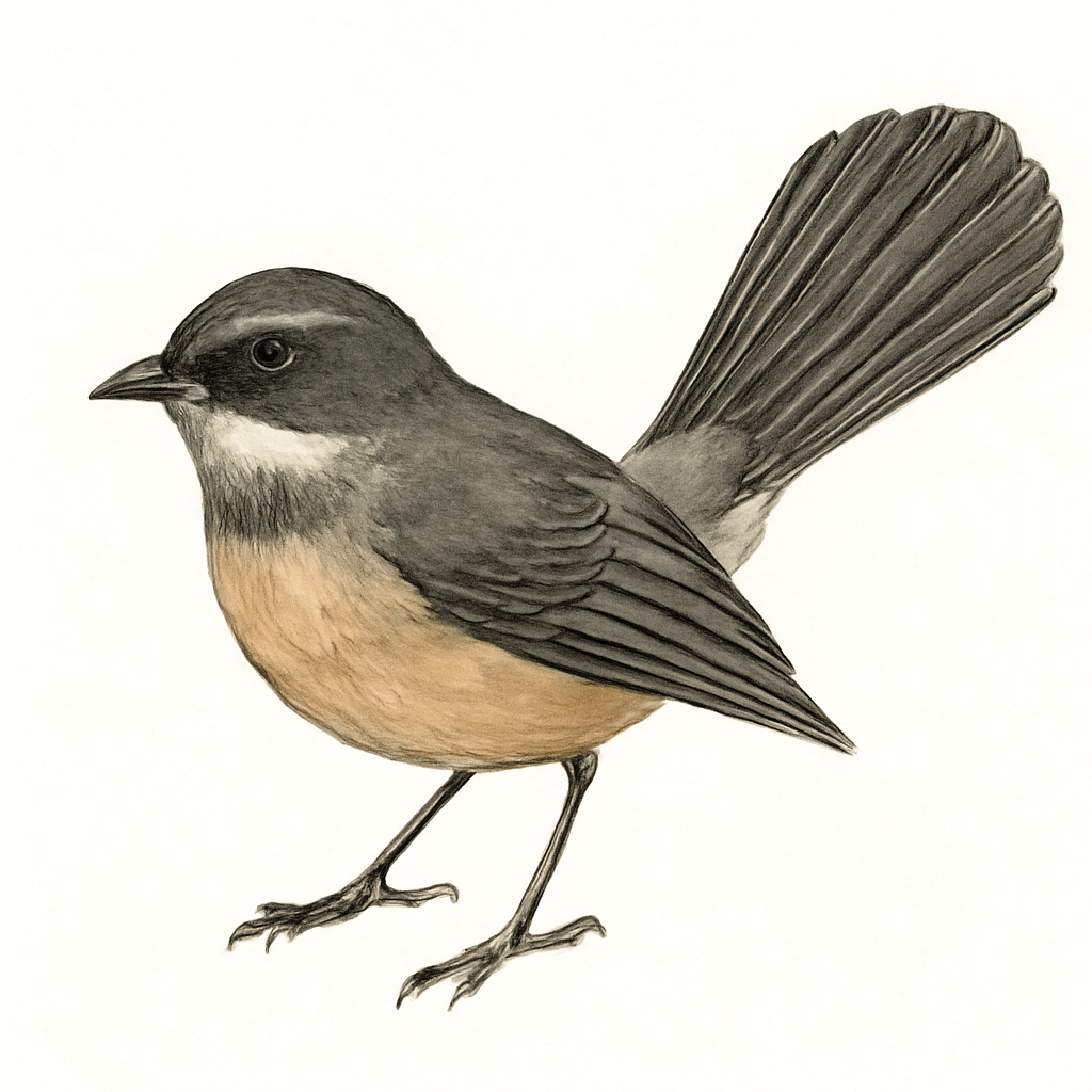Illustrazione di Mangrove Fantail