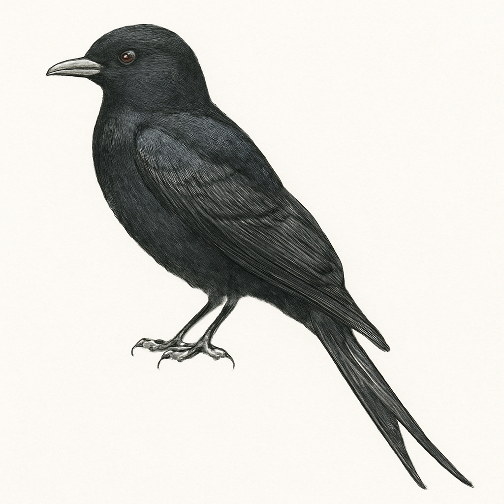 Black Drongo illustration