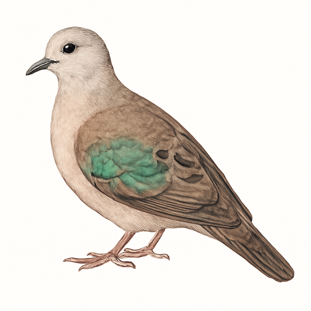Illustration von Bronzeflecktaube