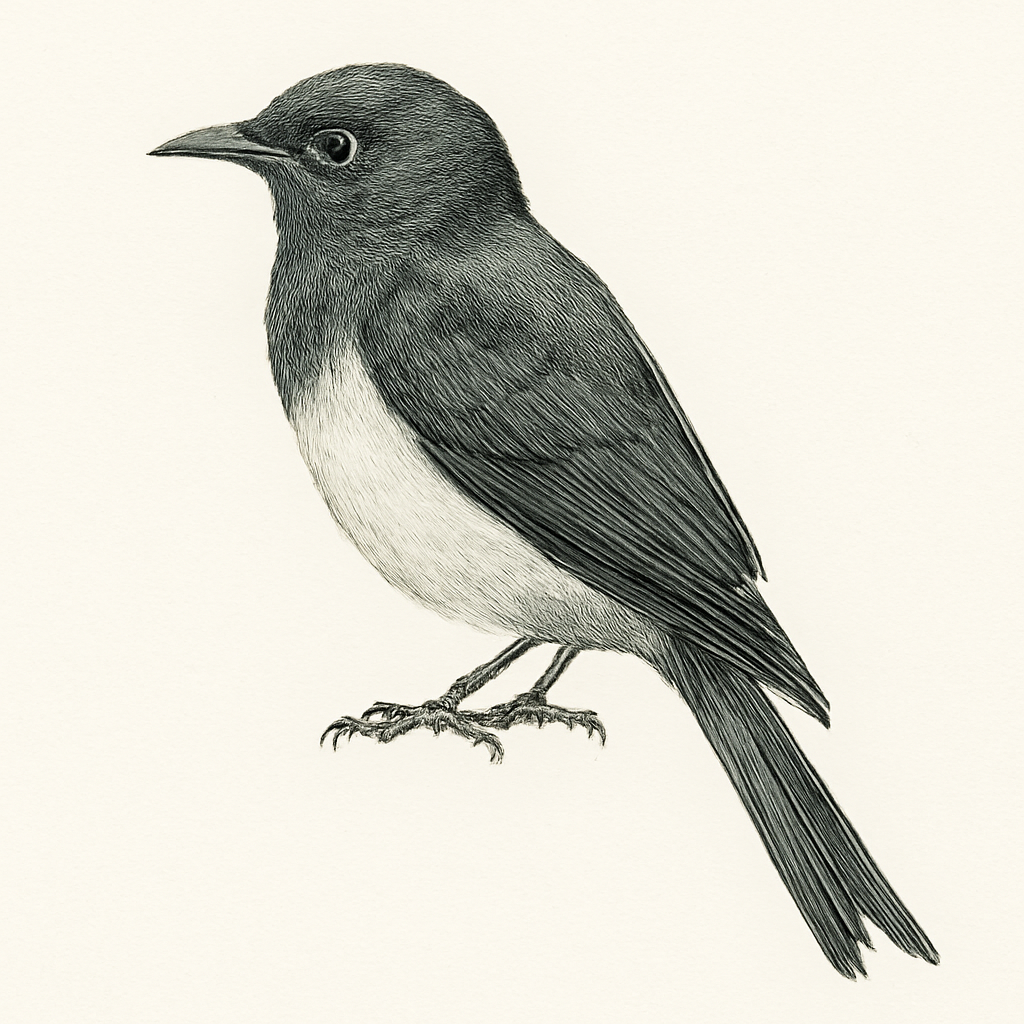 Illustration von Graubrustdrongo