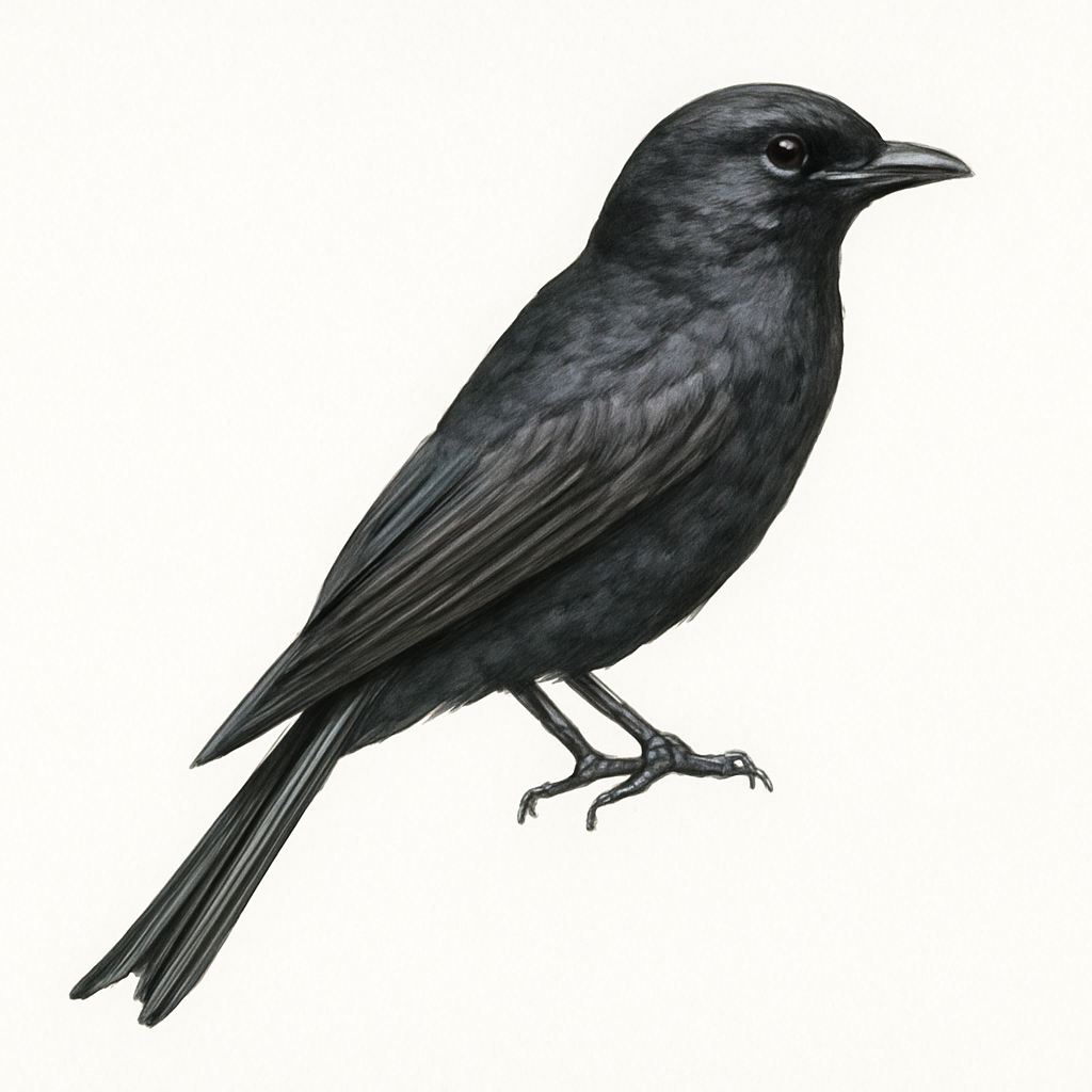 Illustration von Krähendrongo