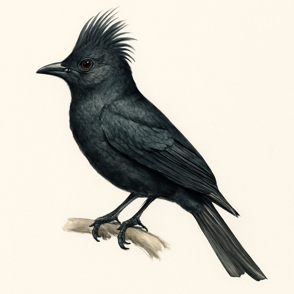 Illustration von Haarbuschdrongo