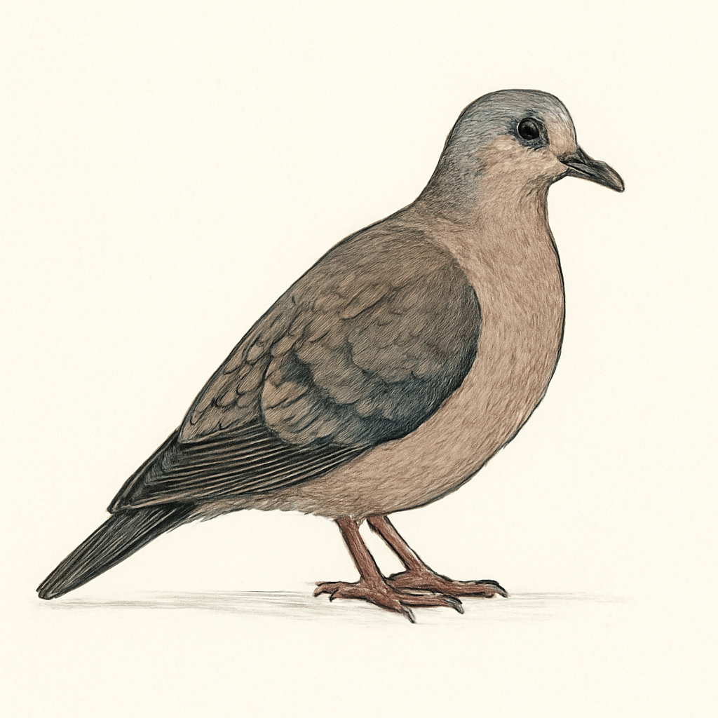 Ilustração de pomba-brava