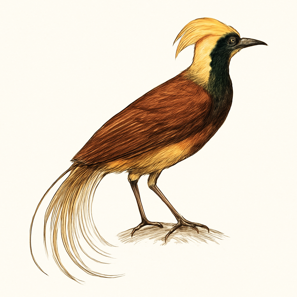 Goldie's Bird-of-Paradise illustration