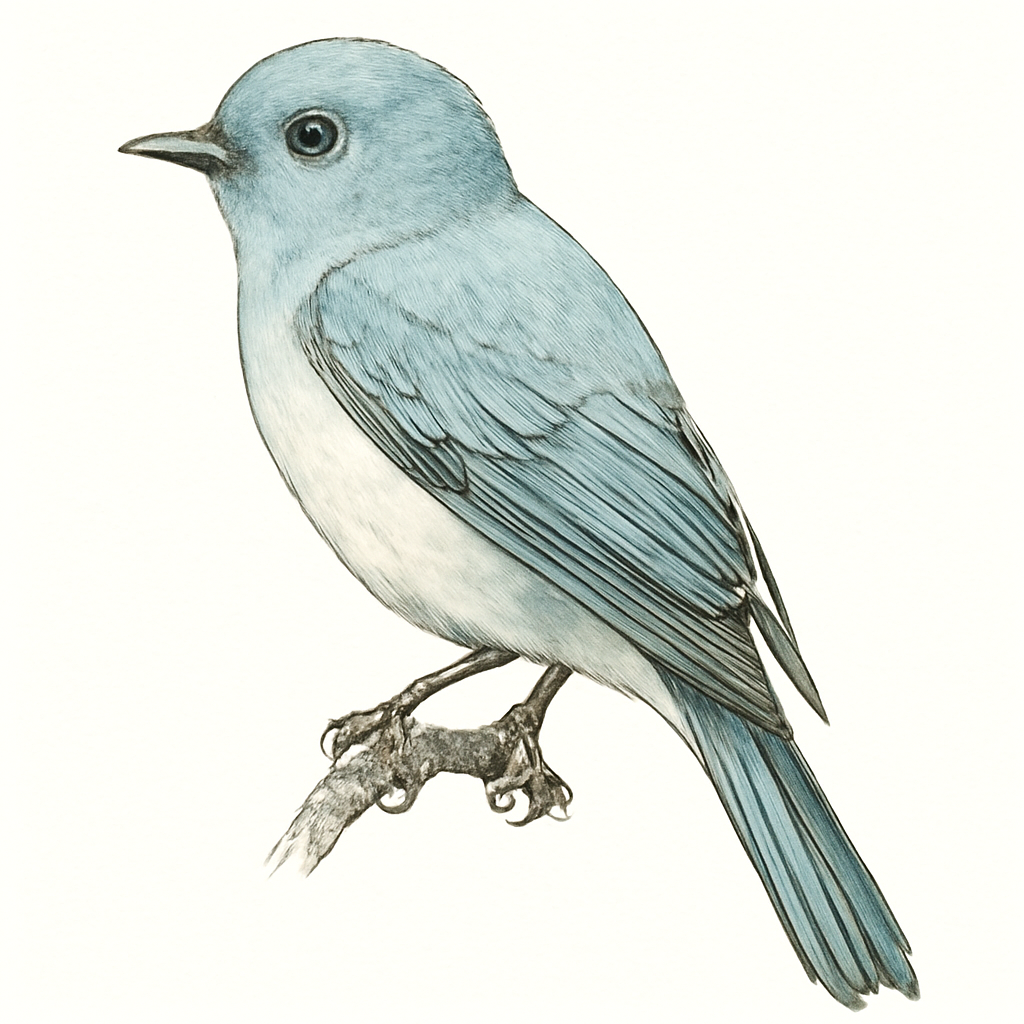 Pale-blue Monarch illustration