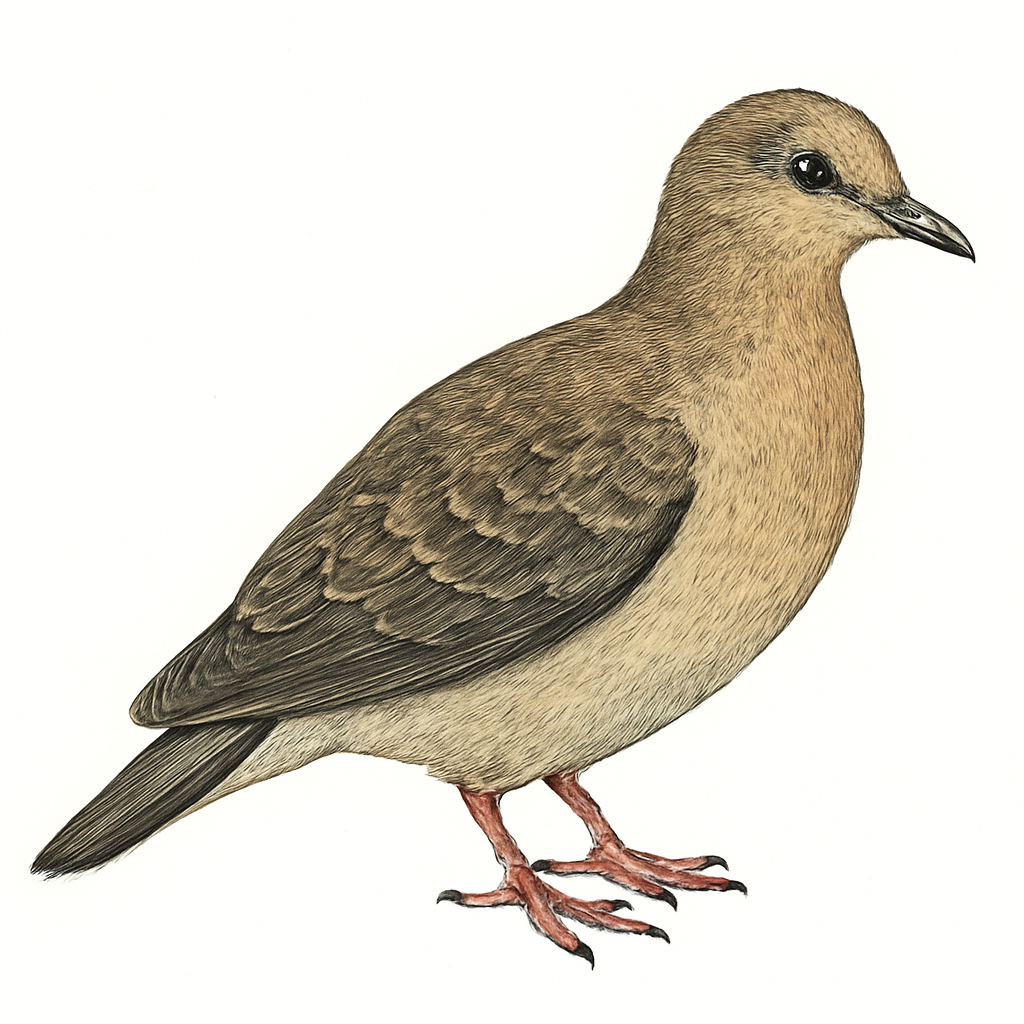 Illustration von Purpurschultertaube