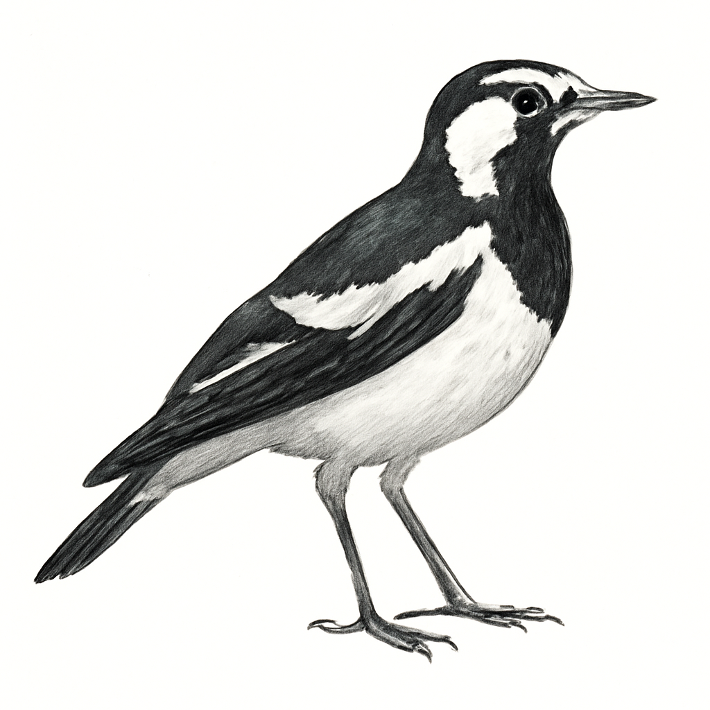 Illustration von Stelzenmonarch