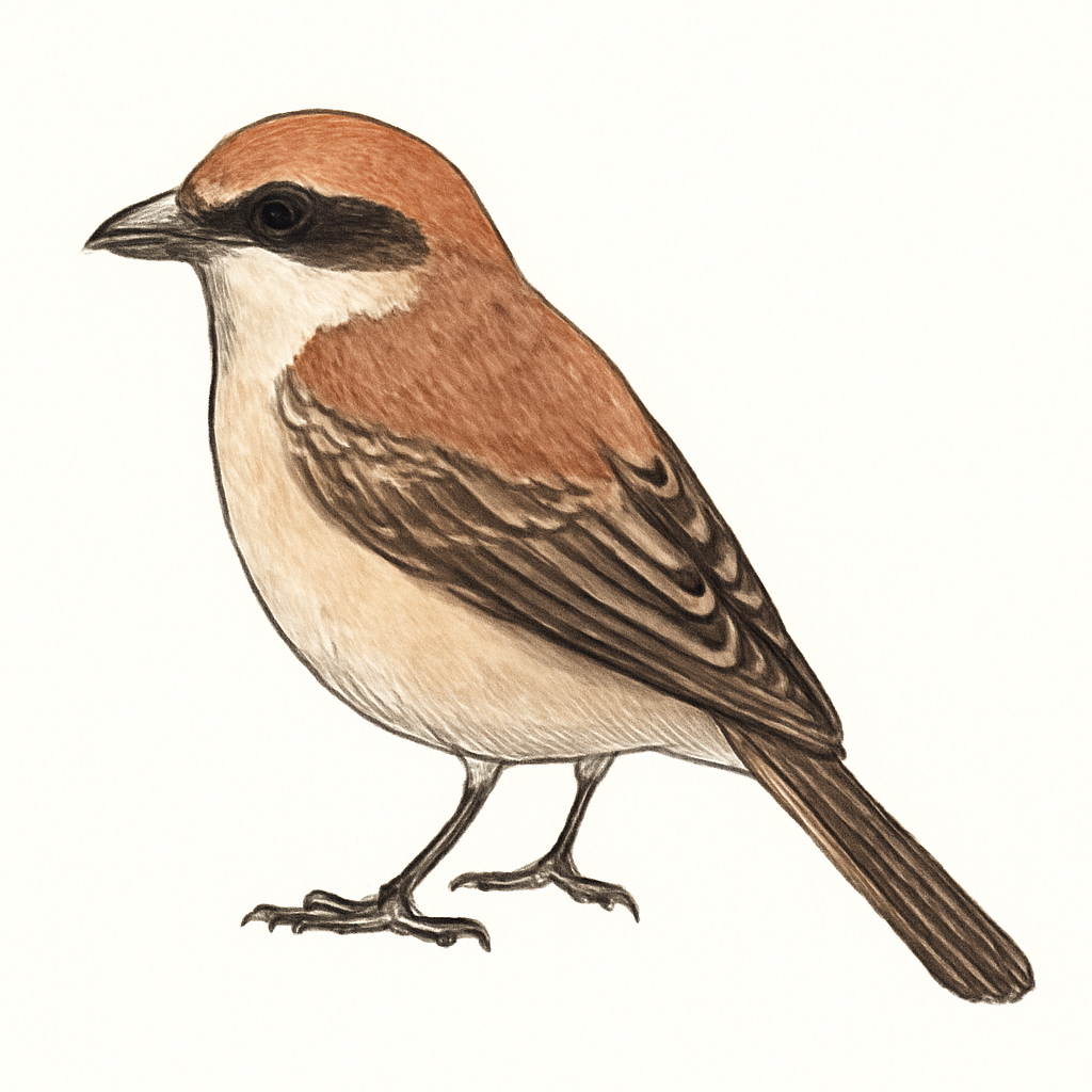 Turkestan Shrike illustration