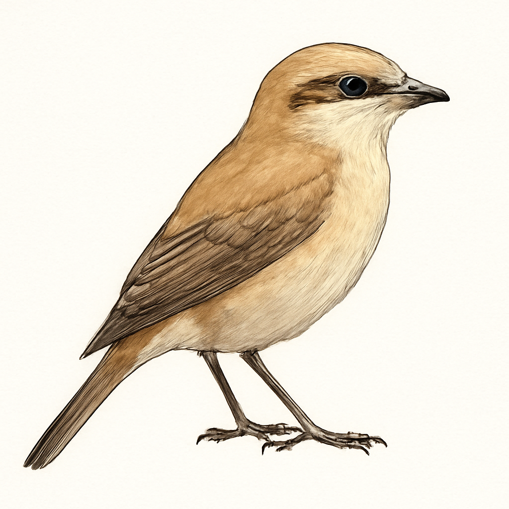 Isabelline Shrike illustration