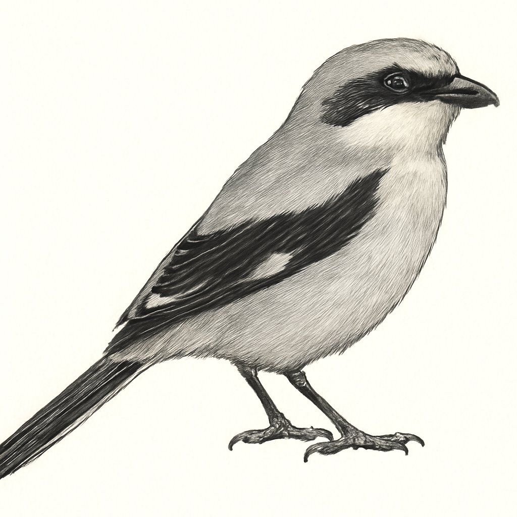 Illustrazione di Loggerhead Shrike