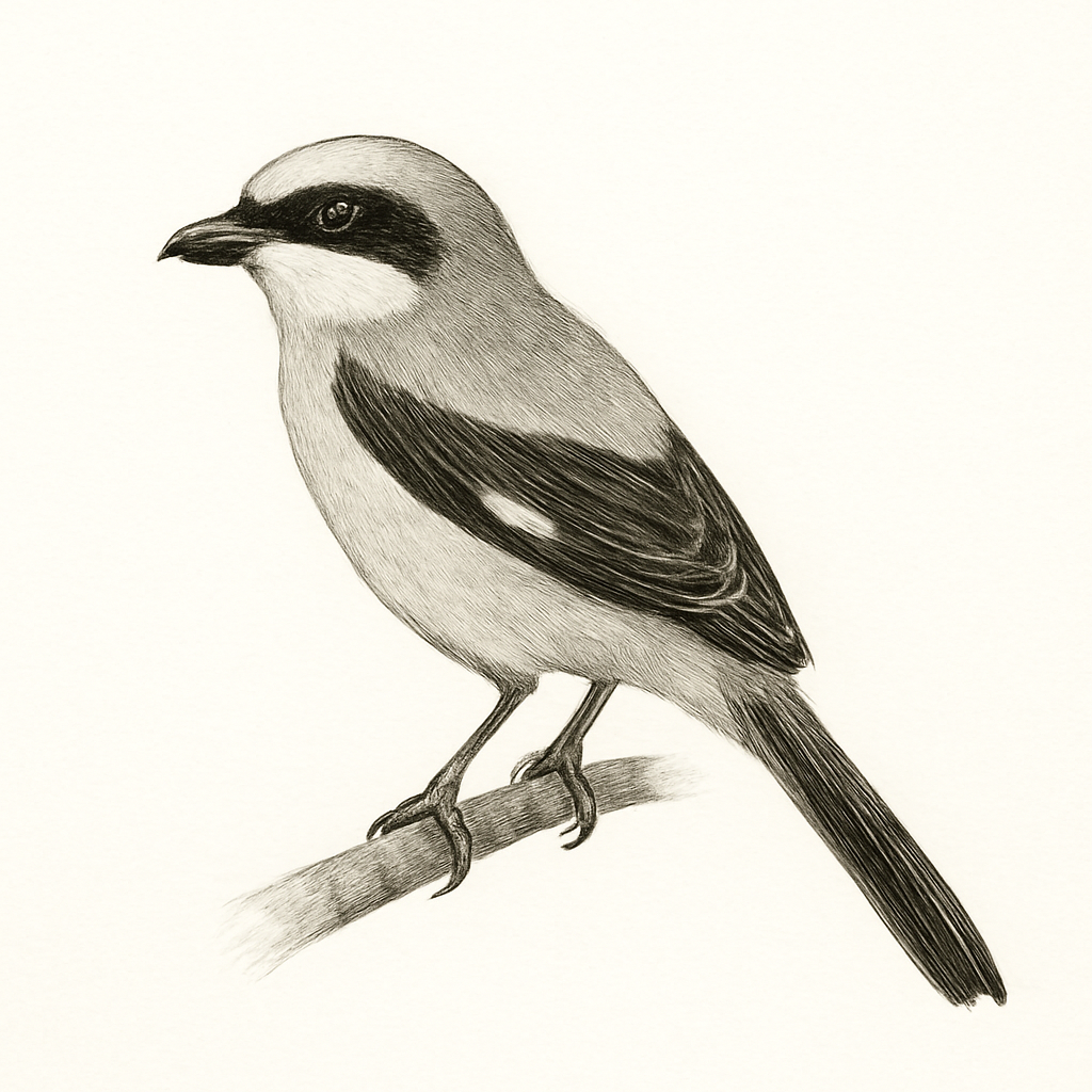 Illustration von Keilschwanzwürger