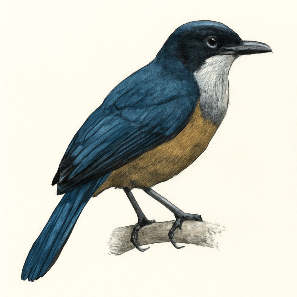 Silvery-throated Jay illustration