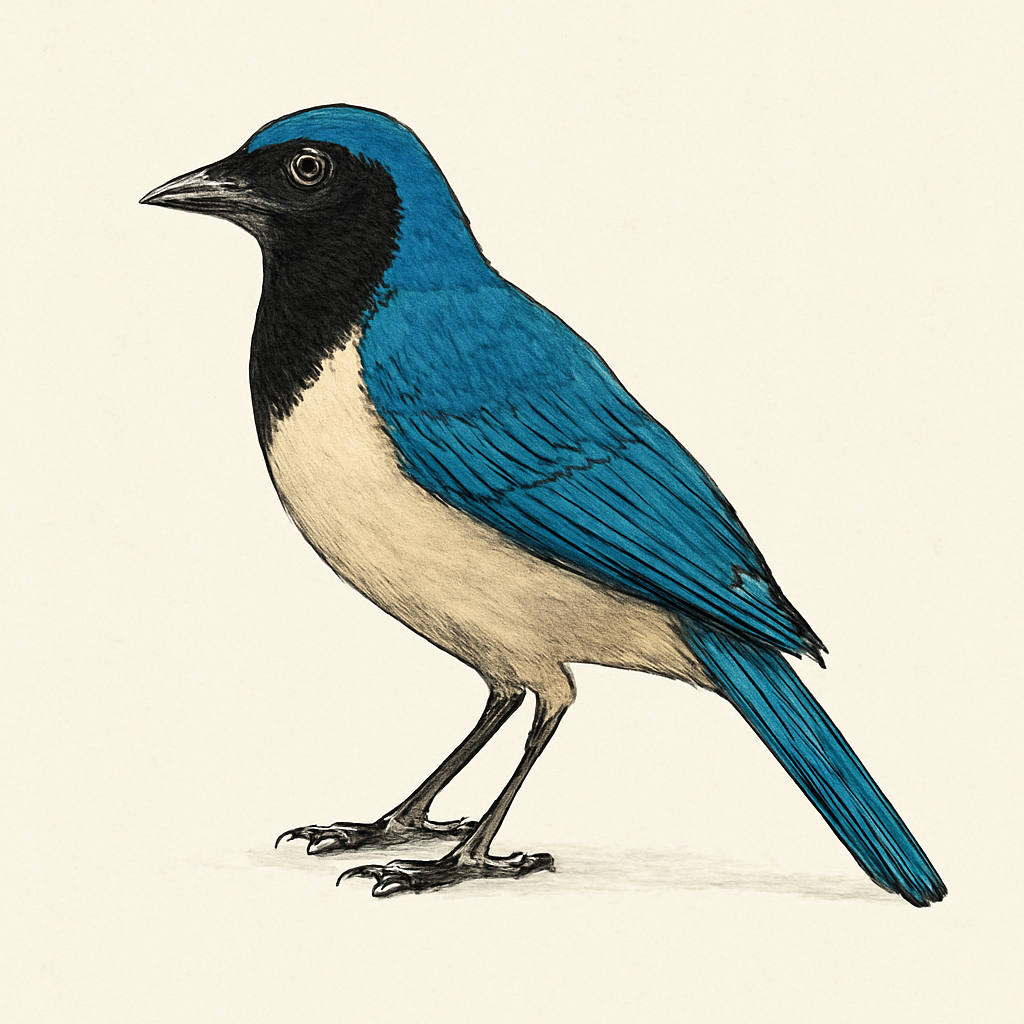 Ilustração de black-collared jay