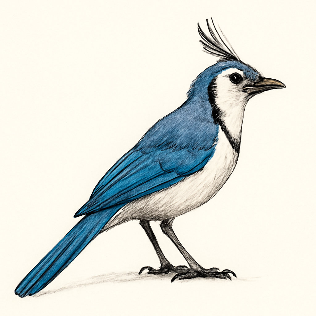 White-throated Magpie-Jay illustration