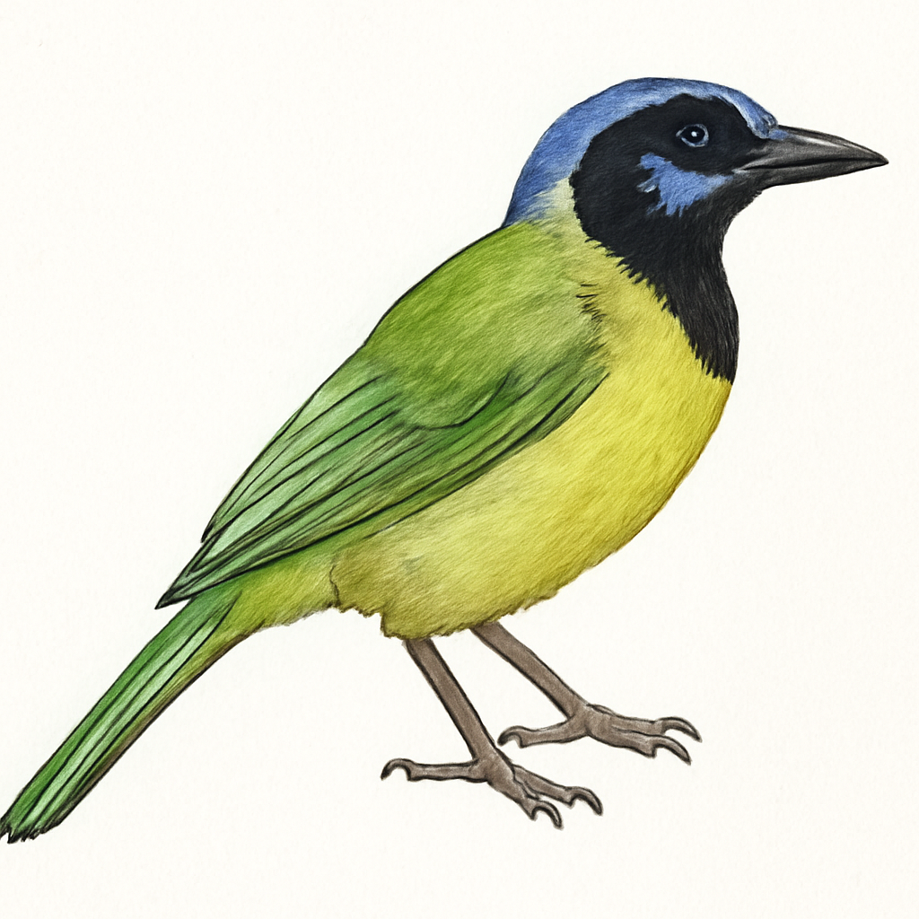 Illustrazione di Green Jay