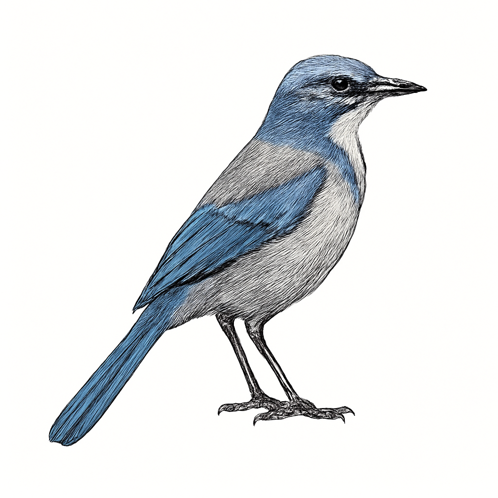 Illustration von Floridahäher