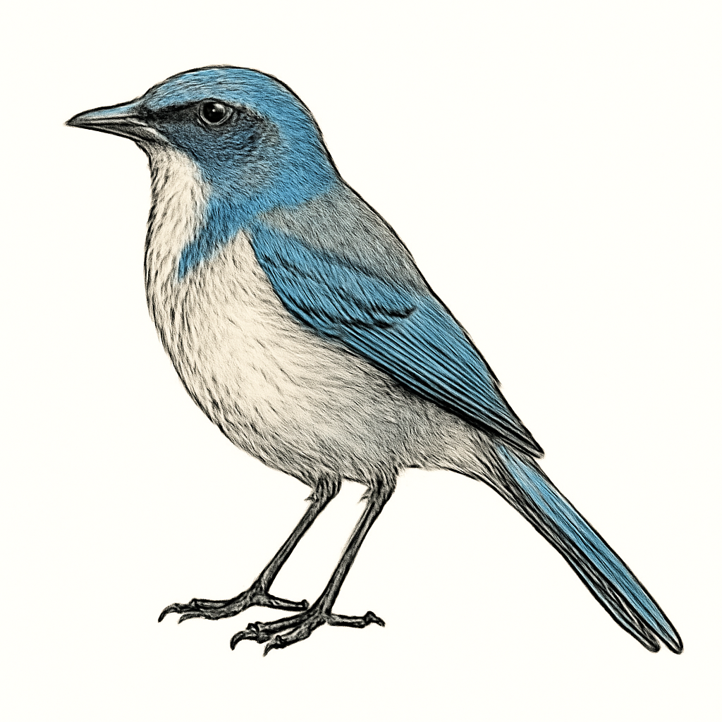 Island Scrub-Jay illustration