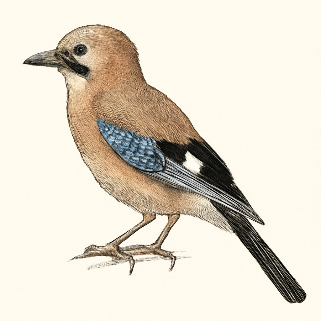 Eurasian Jay illustration