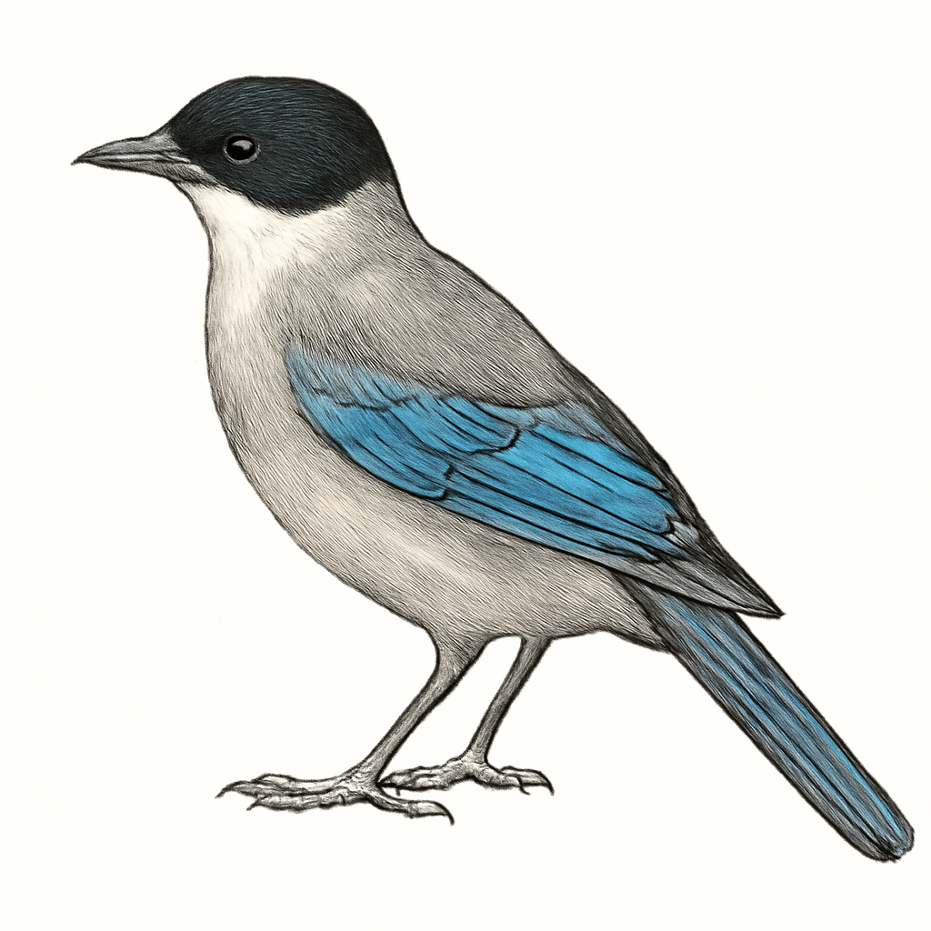 Black-headed Jay illustration