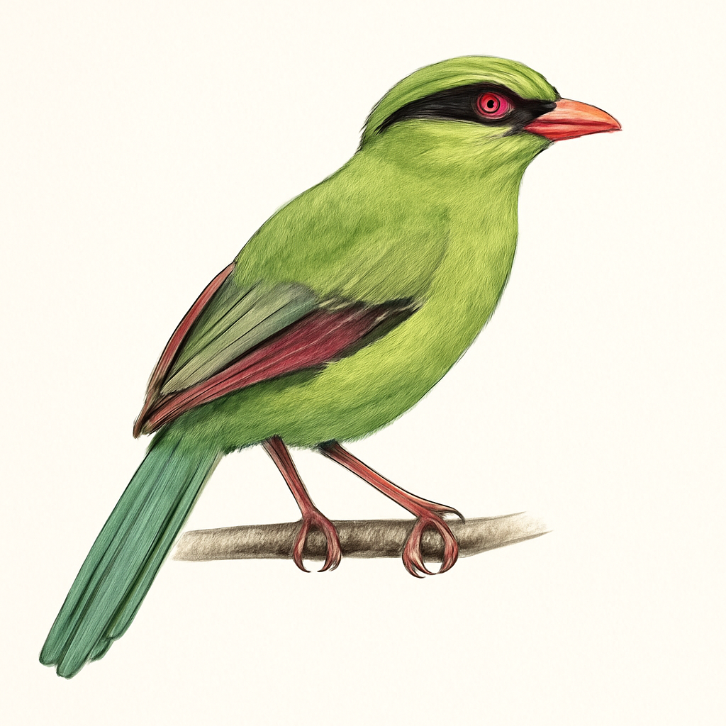 Ilustração de common green-magpie