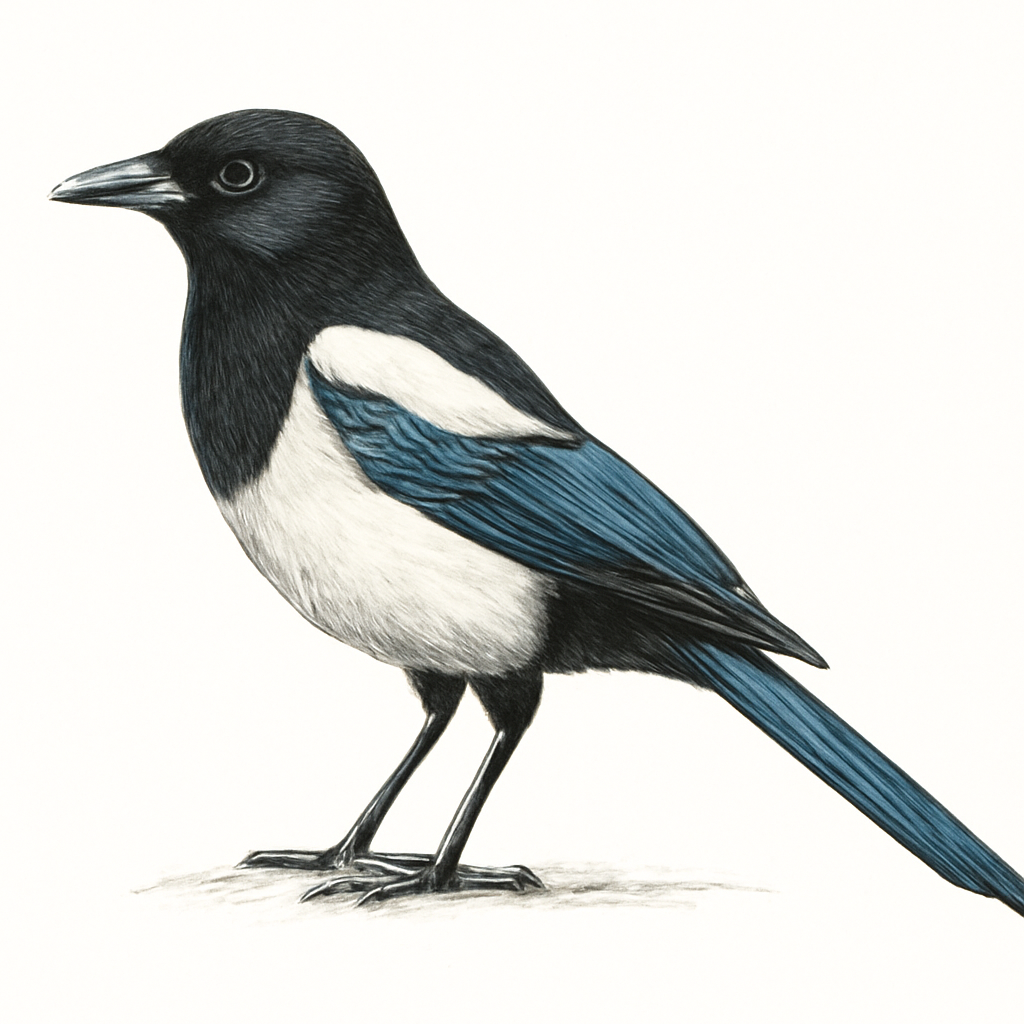 Maghreb Magpie illustration