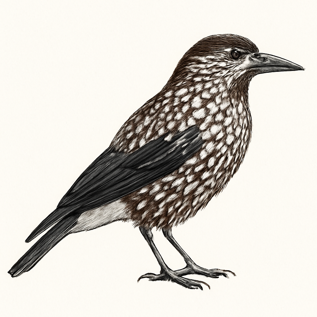 Spotted Nutcracker illustration