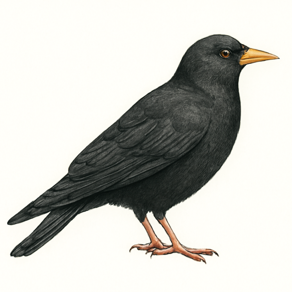 Alpine Chough illustration