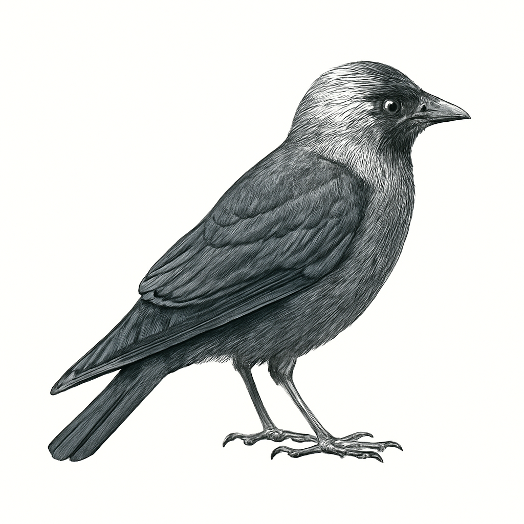 Eurasian Jackdaw illustration