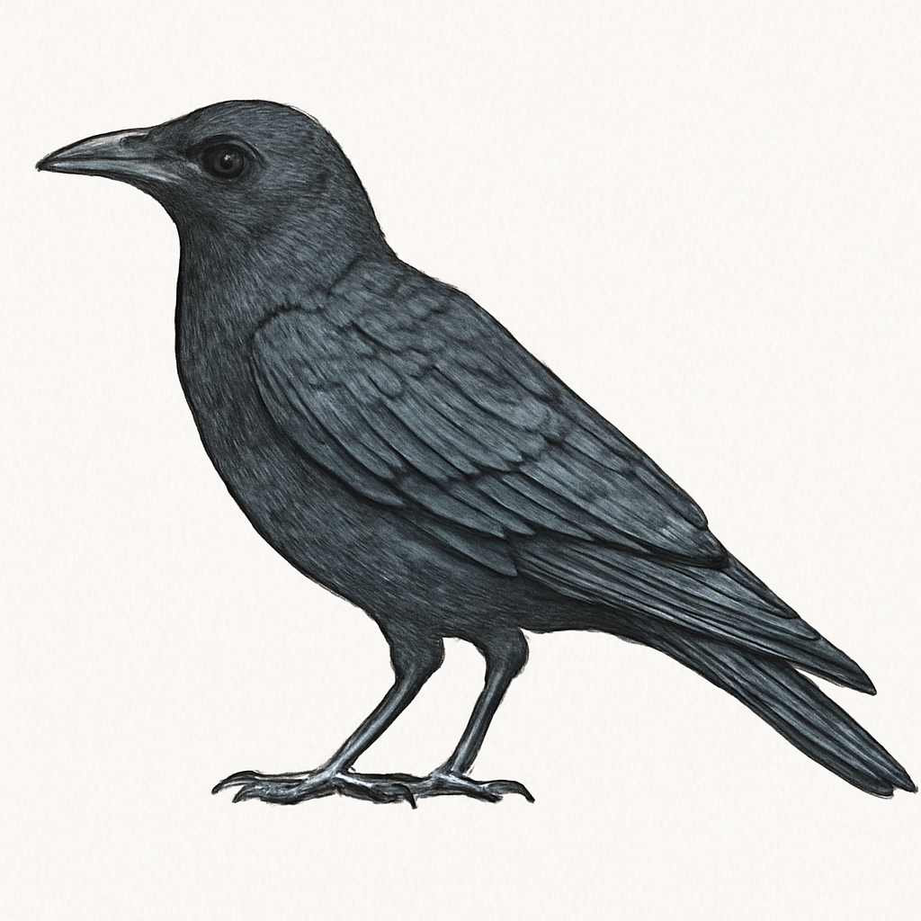 Ilustración de Slender-billed Crow