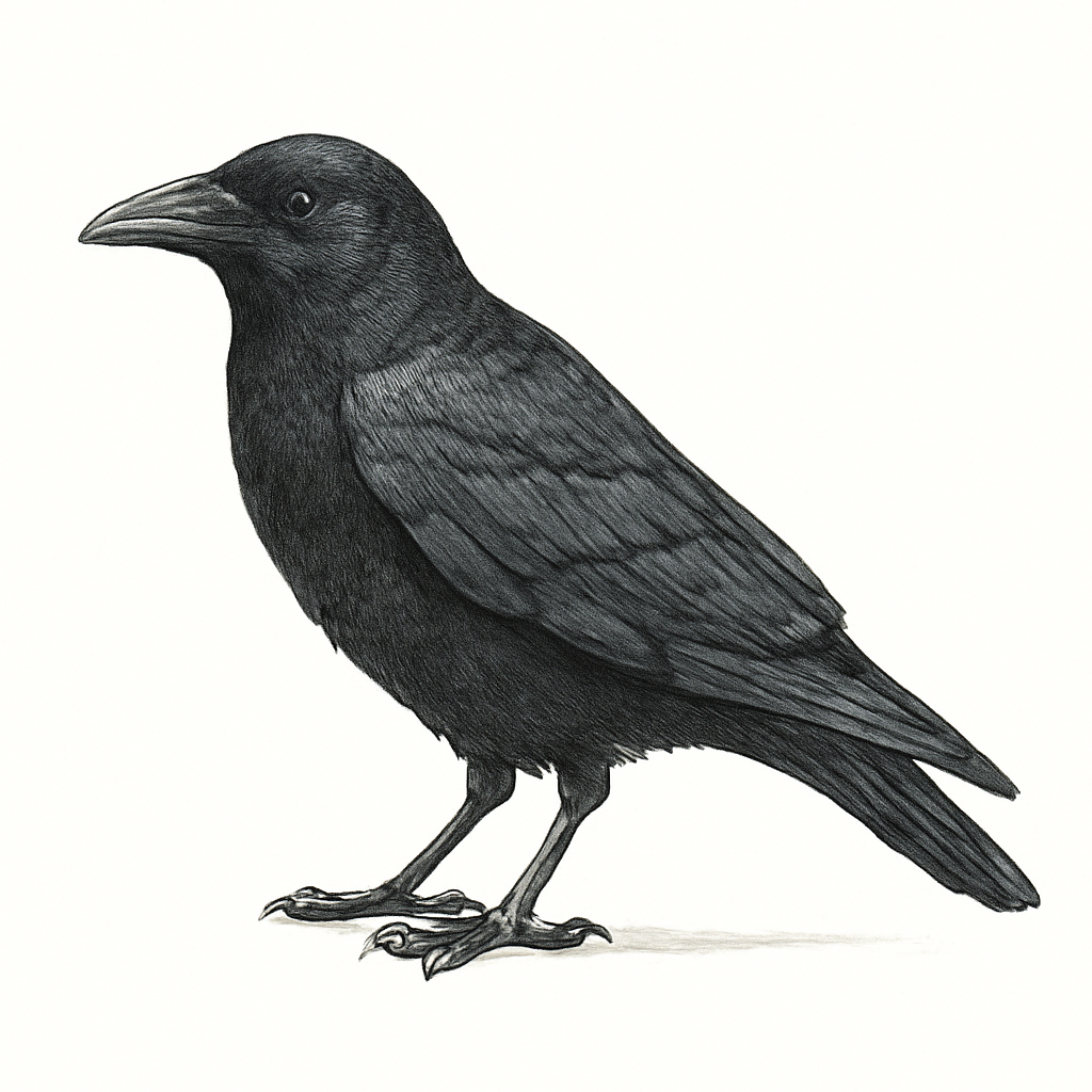 American Crow illustration