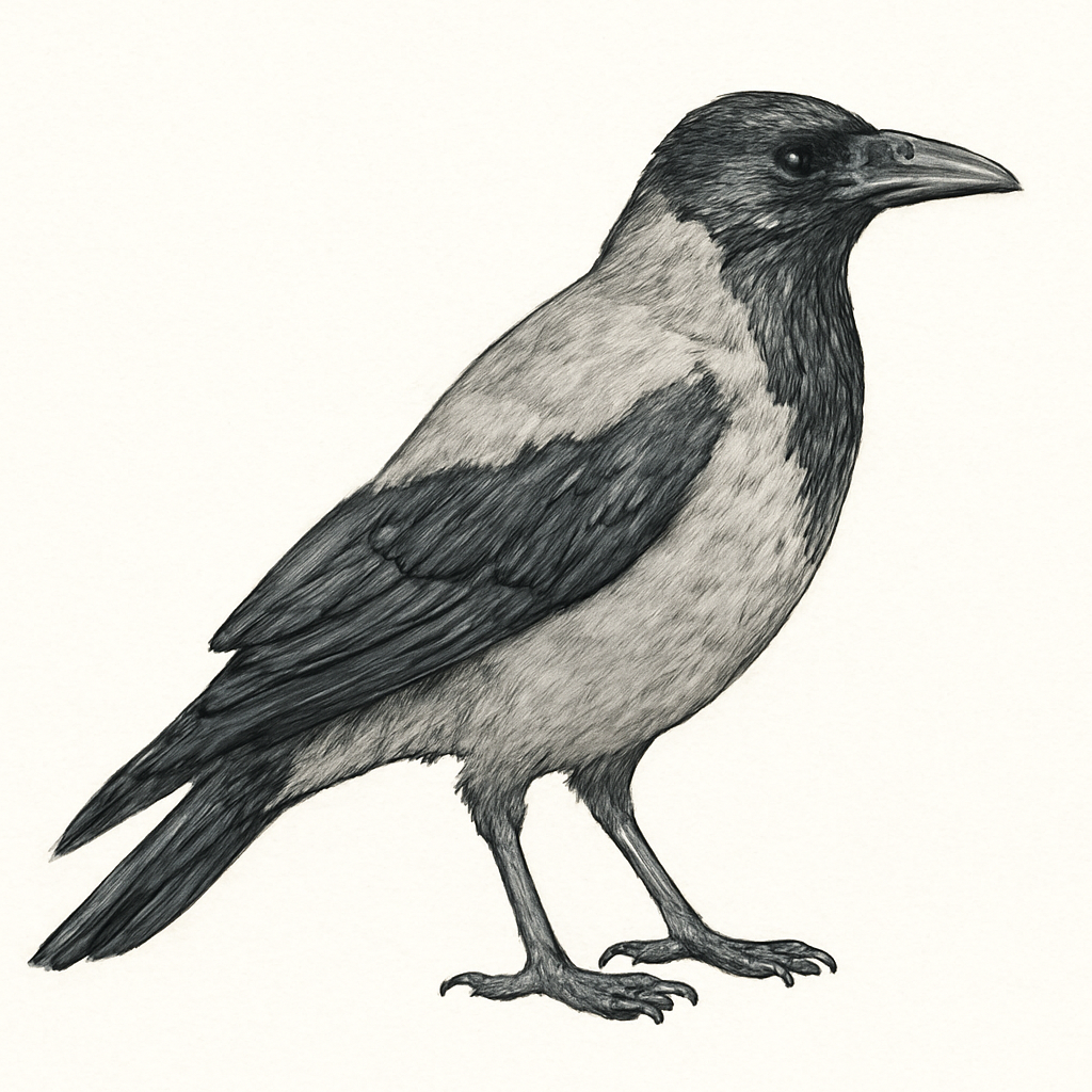 Hooded Crow illustration