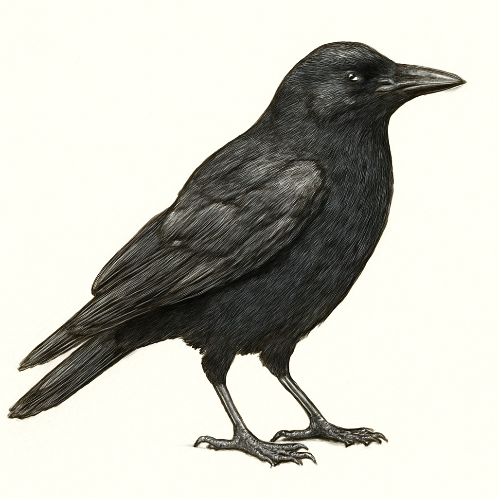 Ilustración de Cuervo de Bennett