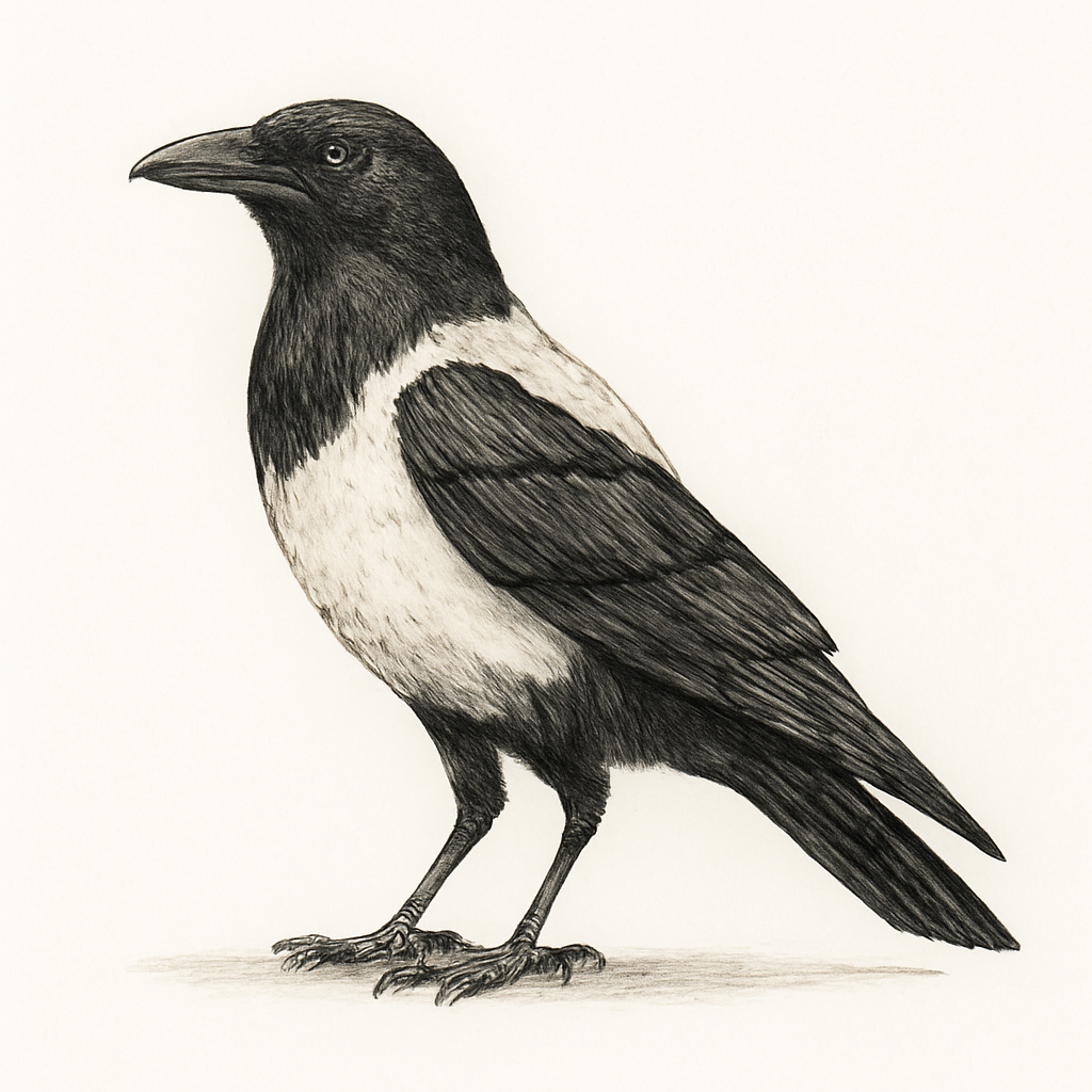 Illustration de Corbeau pie