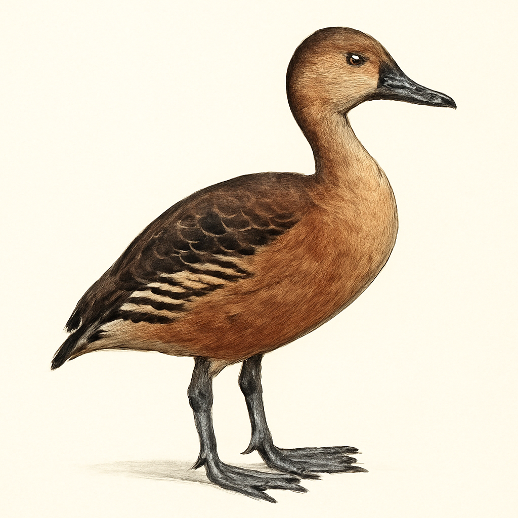 Ilustração de wandering whistling-duck
