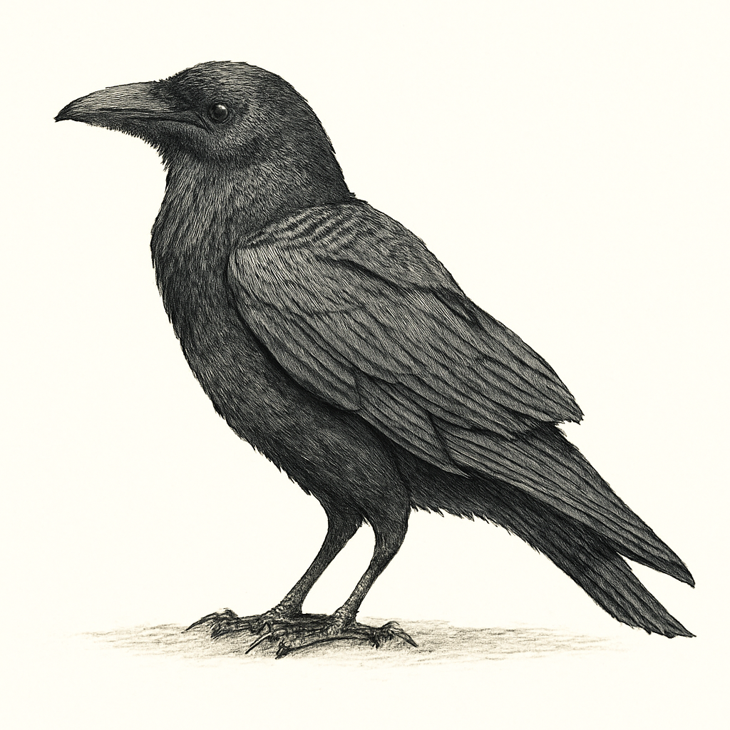 Common Raven illustration