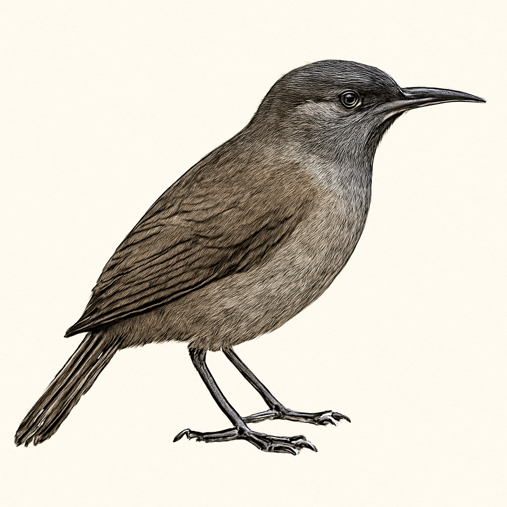 Slaty-chinned Longbill illustration